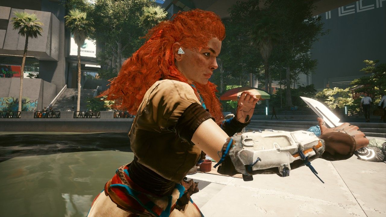 Энтузиаст перенес Элой из Horizon Zero Dawn в мир Cyberpunk 2077