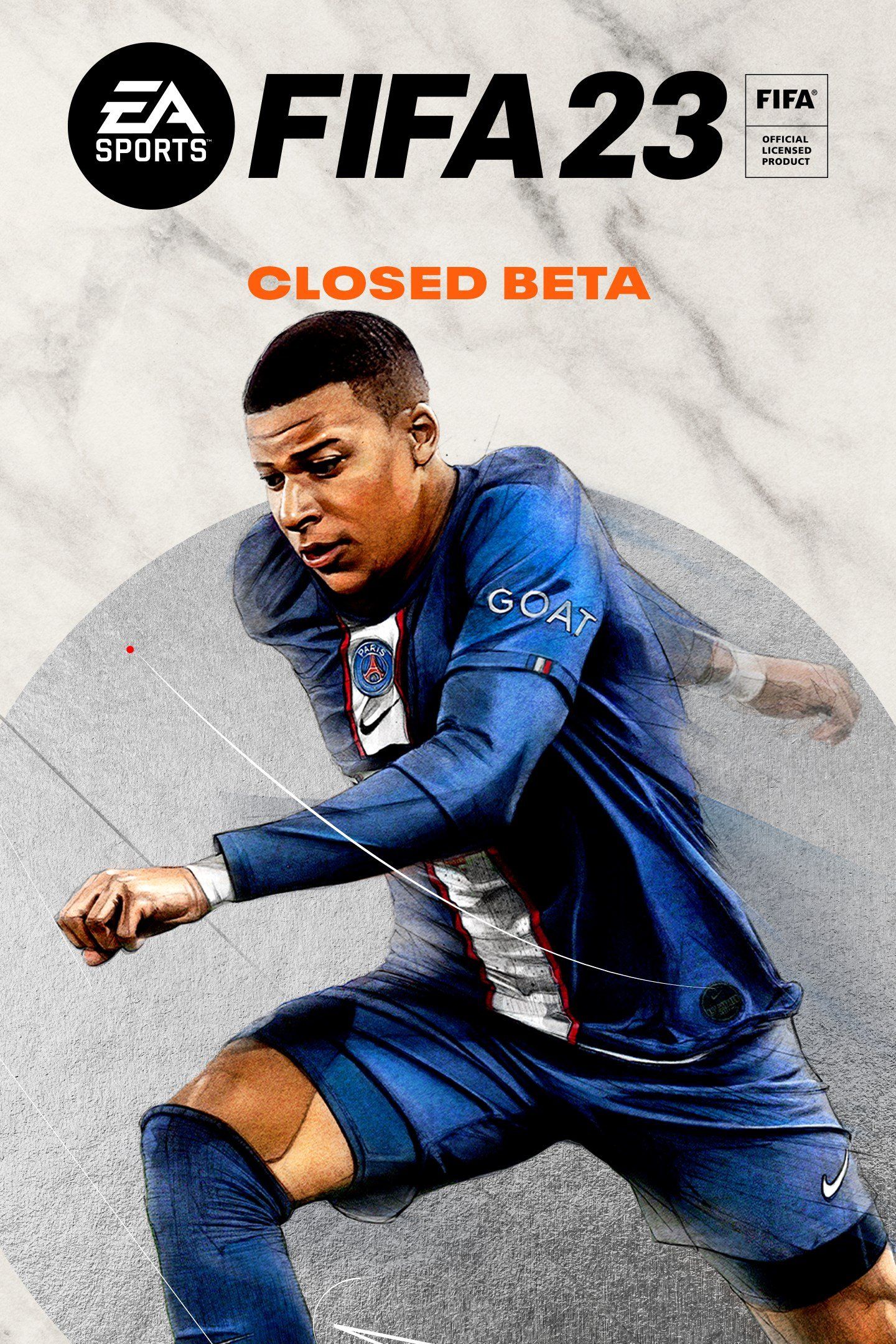 Обложка FIFA 23 с футболистом Килианом Мбаппе — версия для закрытого бета-тестирования
