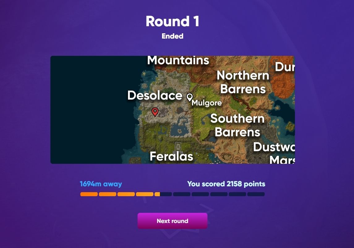 Вышел аналог GeoGuessr по World of Warcraft — нужно ходить по локациям игры  и указывать точное место на карте