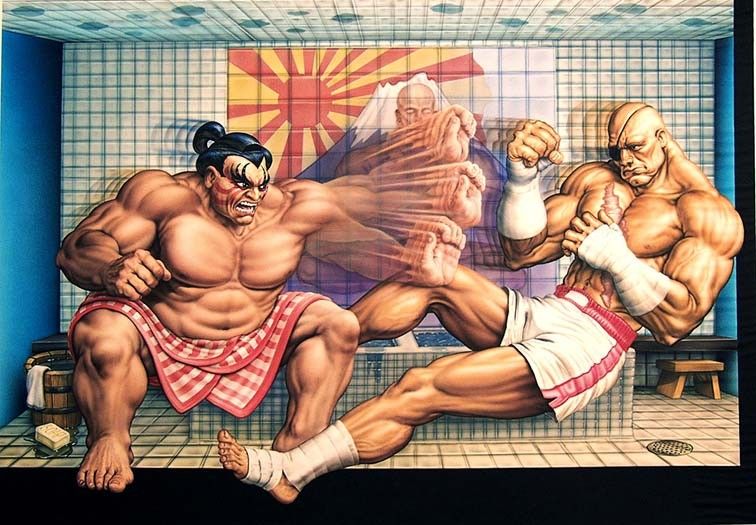 Арт с обложки Street Fighter II Turbo