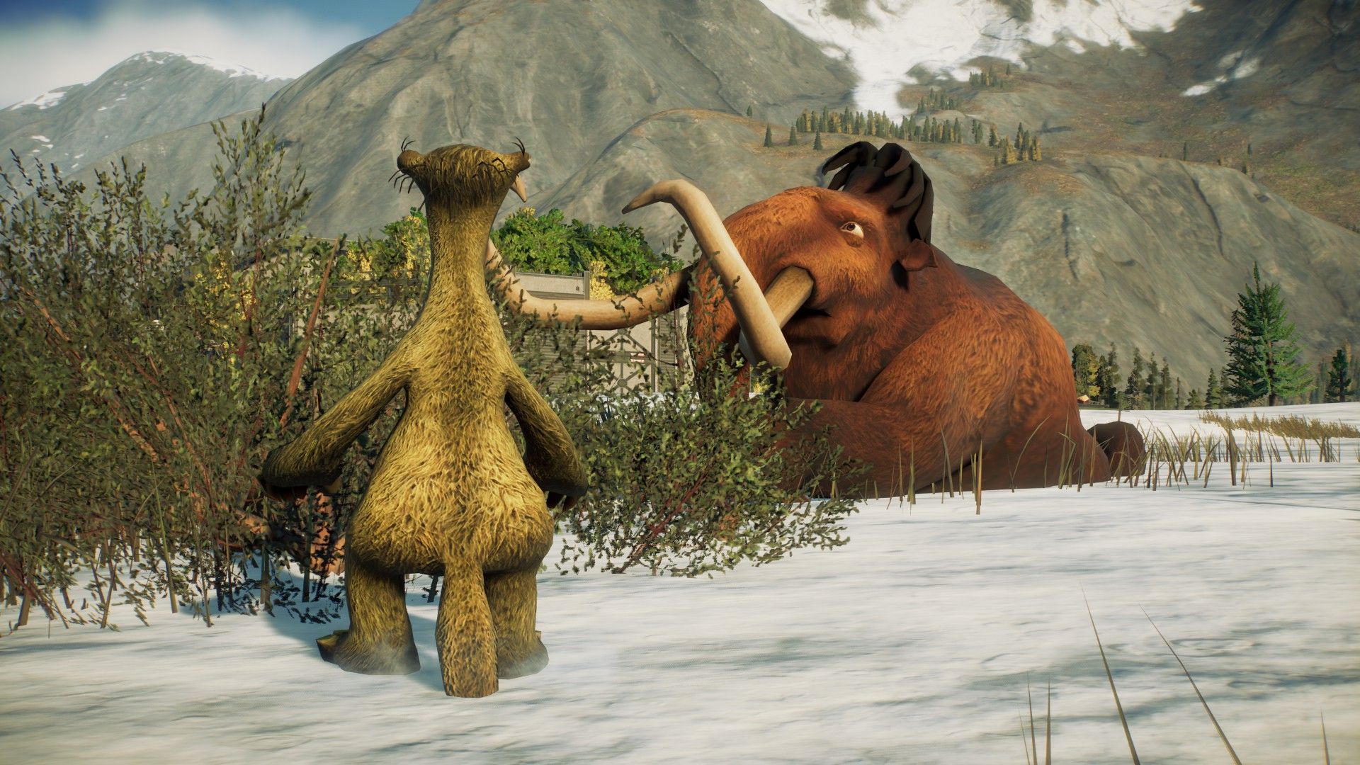 Моддеры заменили динозавров из Jurassic World Evolution 2 на героев мультфильма &laquo;Ледниковый период&raquo;. Источник: Nexus Mods
