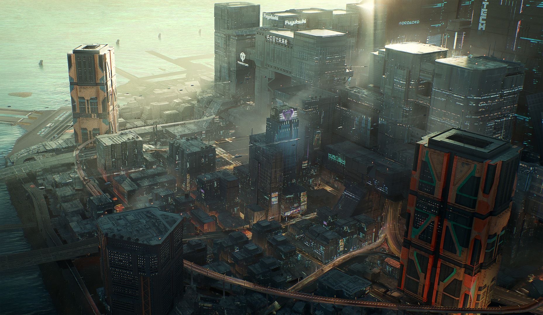 Концепт-арт района Хейвуд города Найт-Сити, Cyberpunk 2077 | Источник: CyberpunkGame / twitter.com