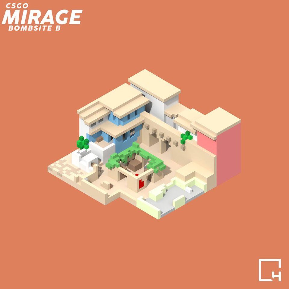 Модель планта B на Mirage из вокселей от пользователя ImHuskey