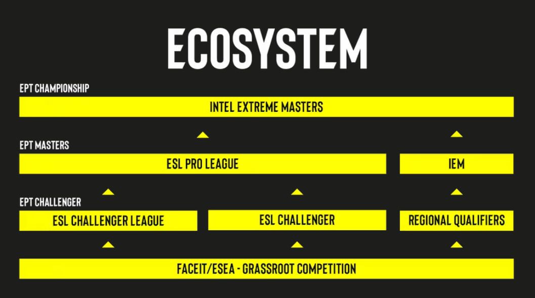 Экосистема турниров ESL в 2024 году. Источник: ESL