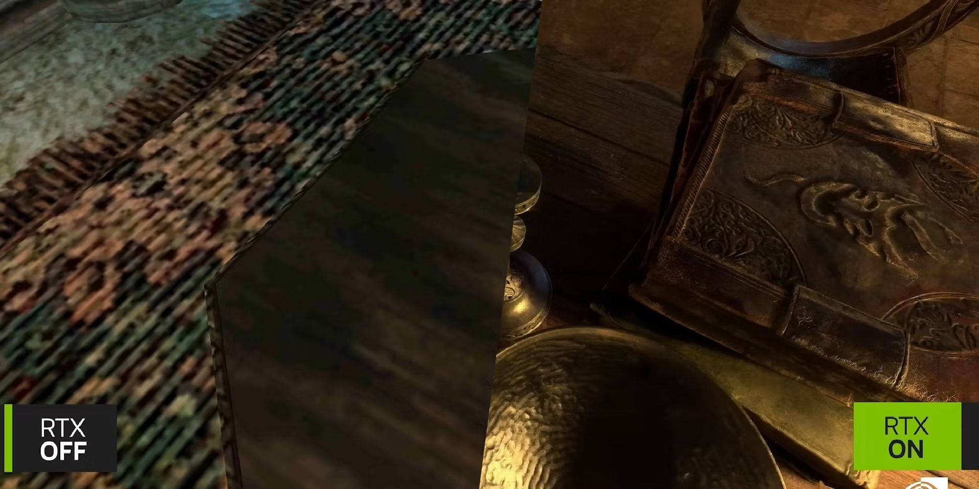 Сравнение оригинальной и модифицированной версий Morrowind. Источник: NVIDIA