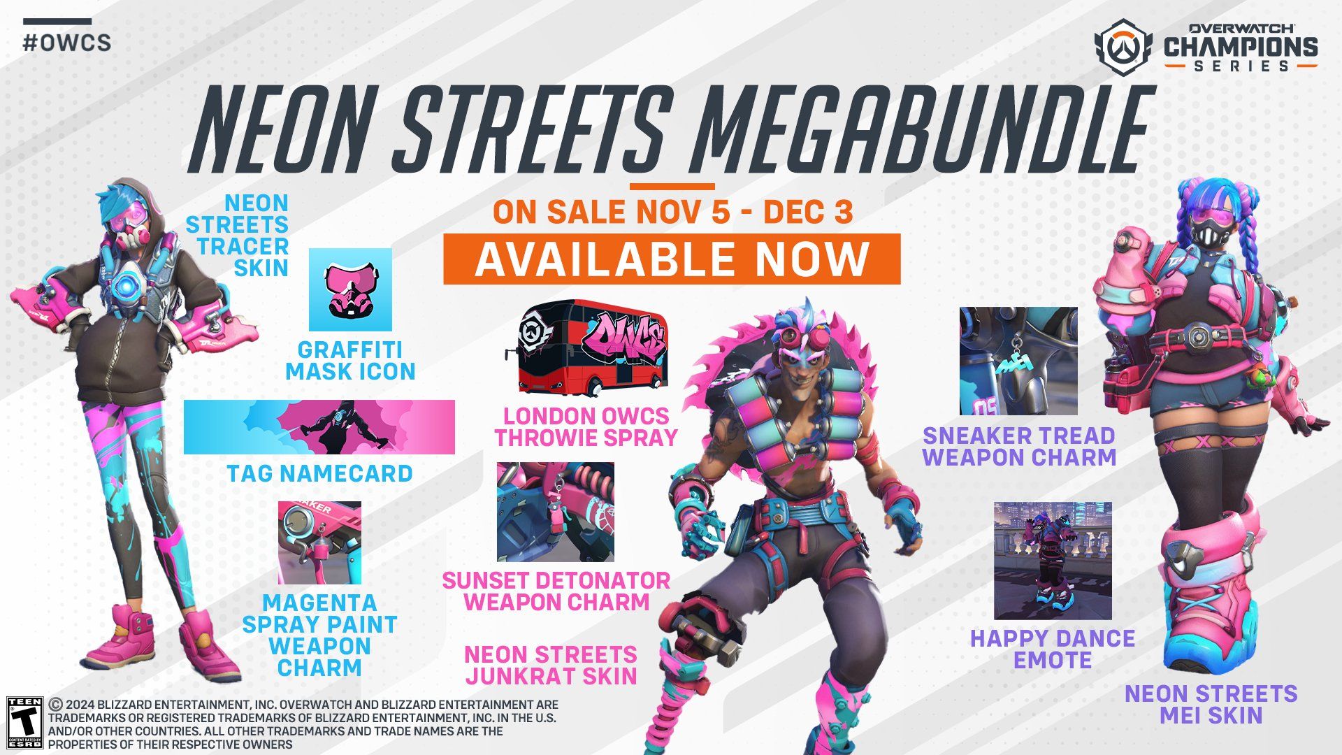 Бандлы Neon Streets Collection | Источник: Overwatch League в X