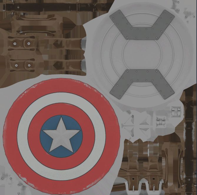 Ассеты для щита Капитана Америки | Фото: twitter.com/FortTory/