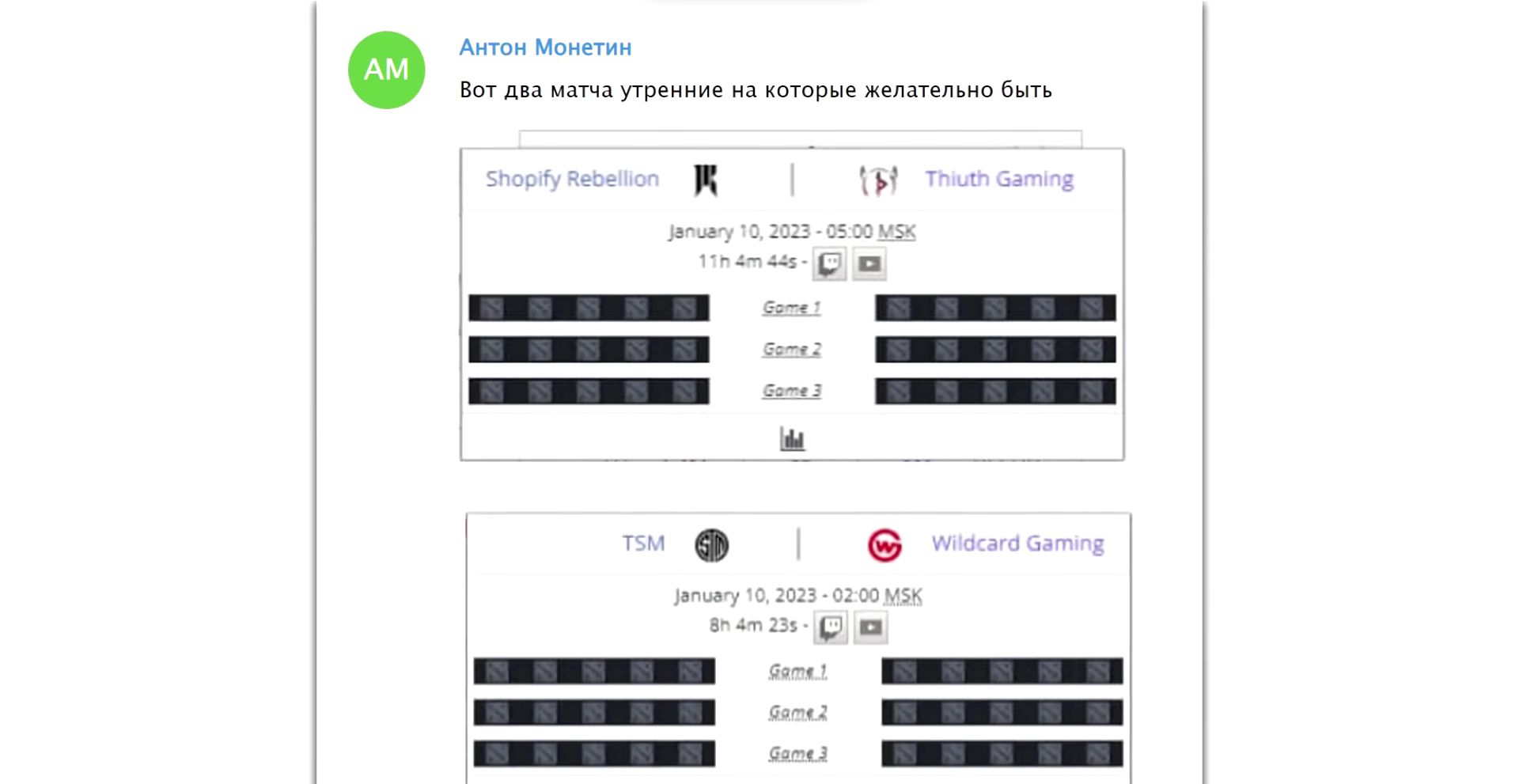 Скриншоты переписок знакомого Morf и Антона Монетина | Источник: ролик Morf на YouTube.