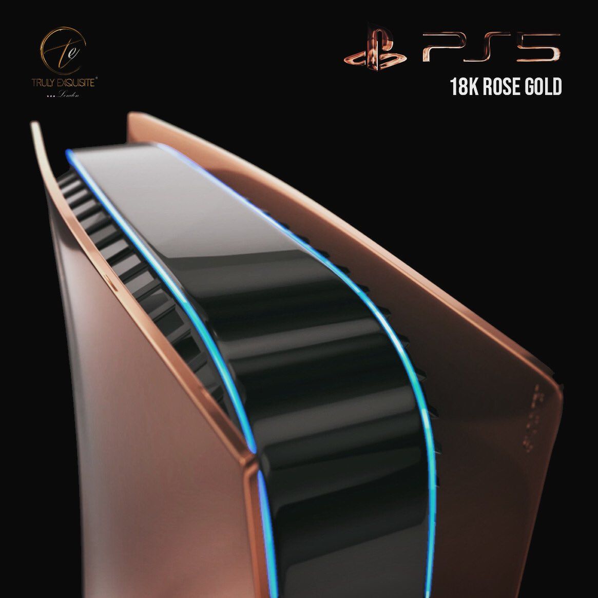 PlayStation 5, покрытая розовым золотом | Источник: Truly Exquisite
