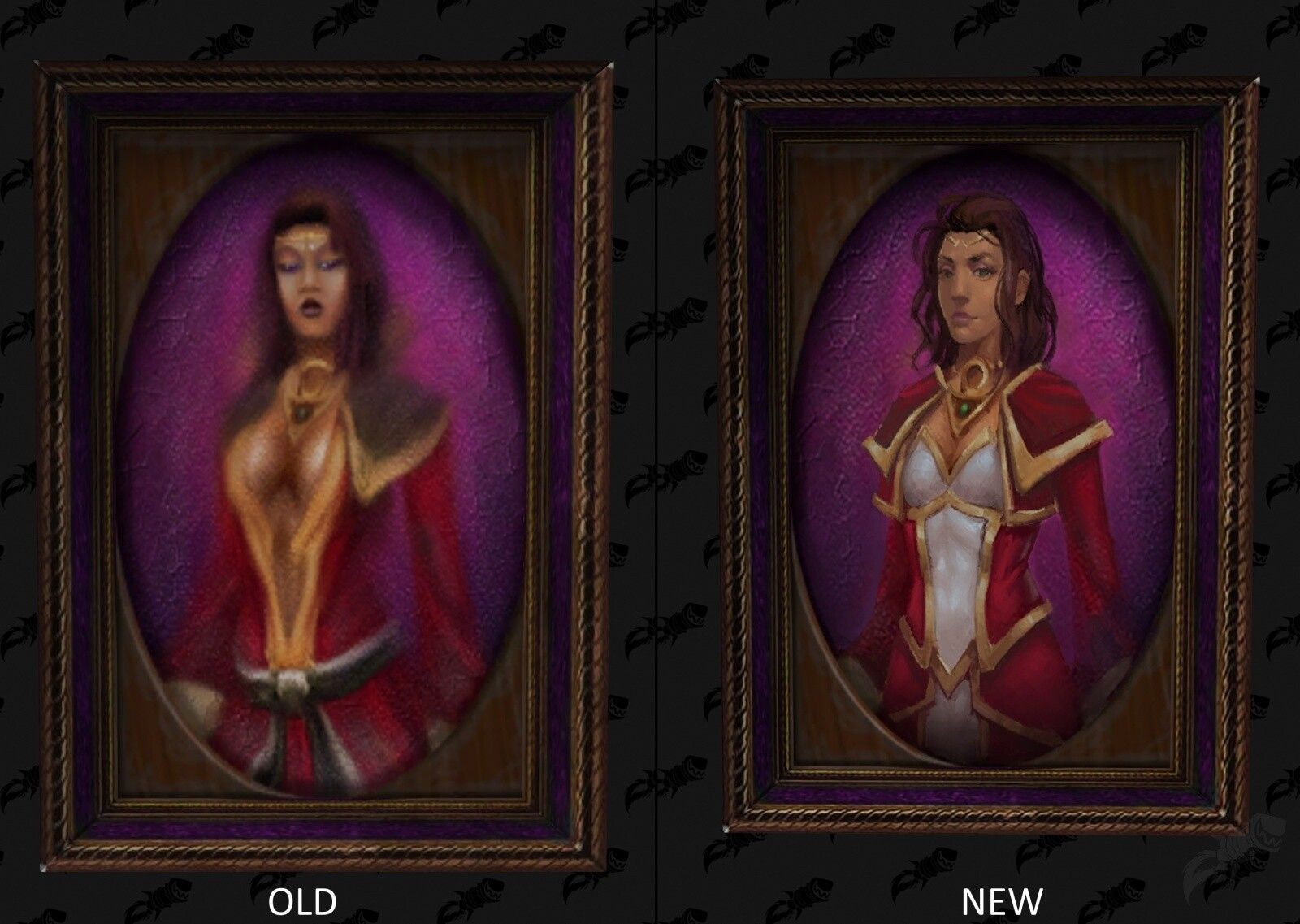 Картины в World of Warcraft до изменений и после