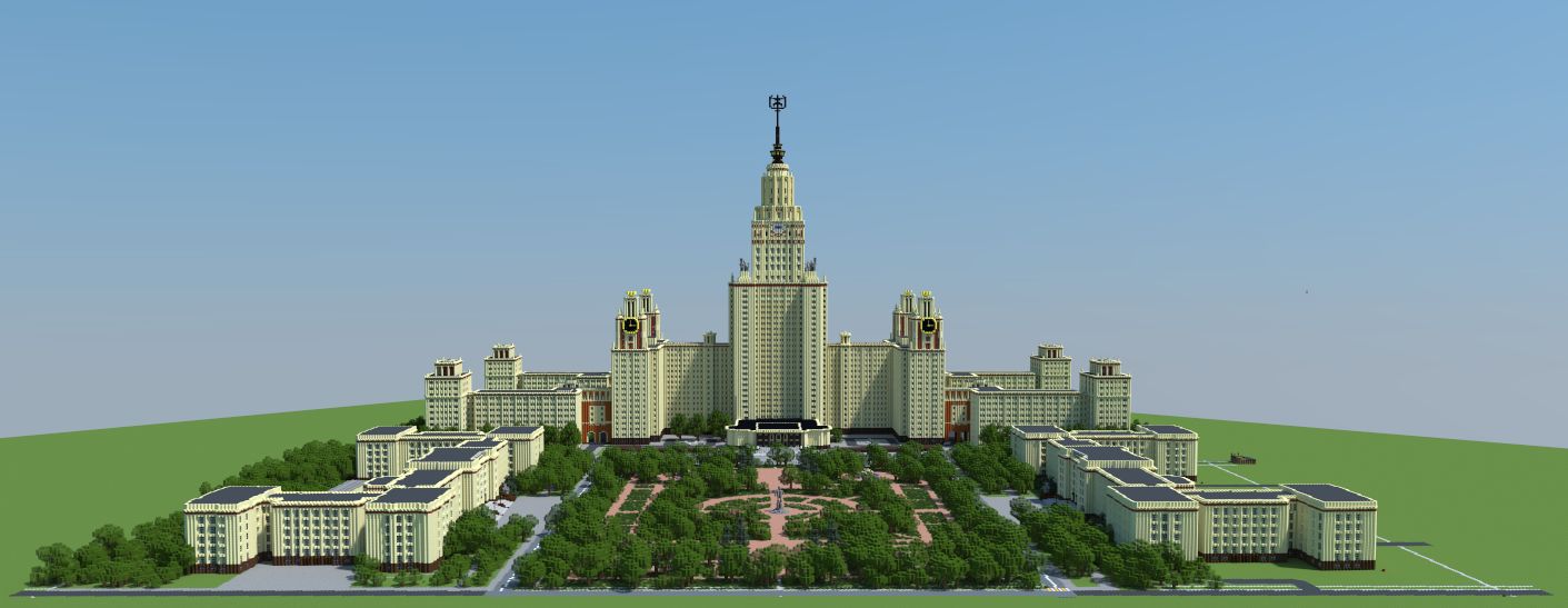 Московский государственный университет в Minecraft | Источник: Pikabu