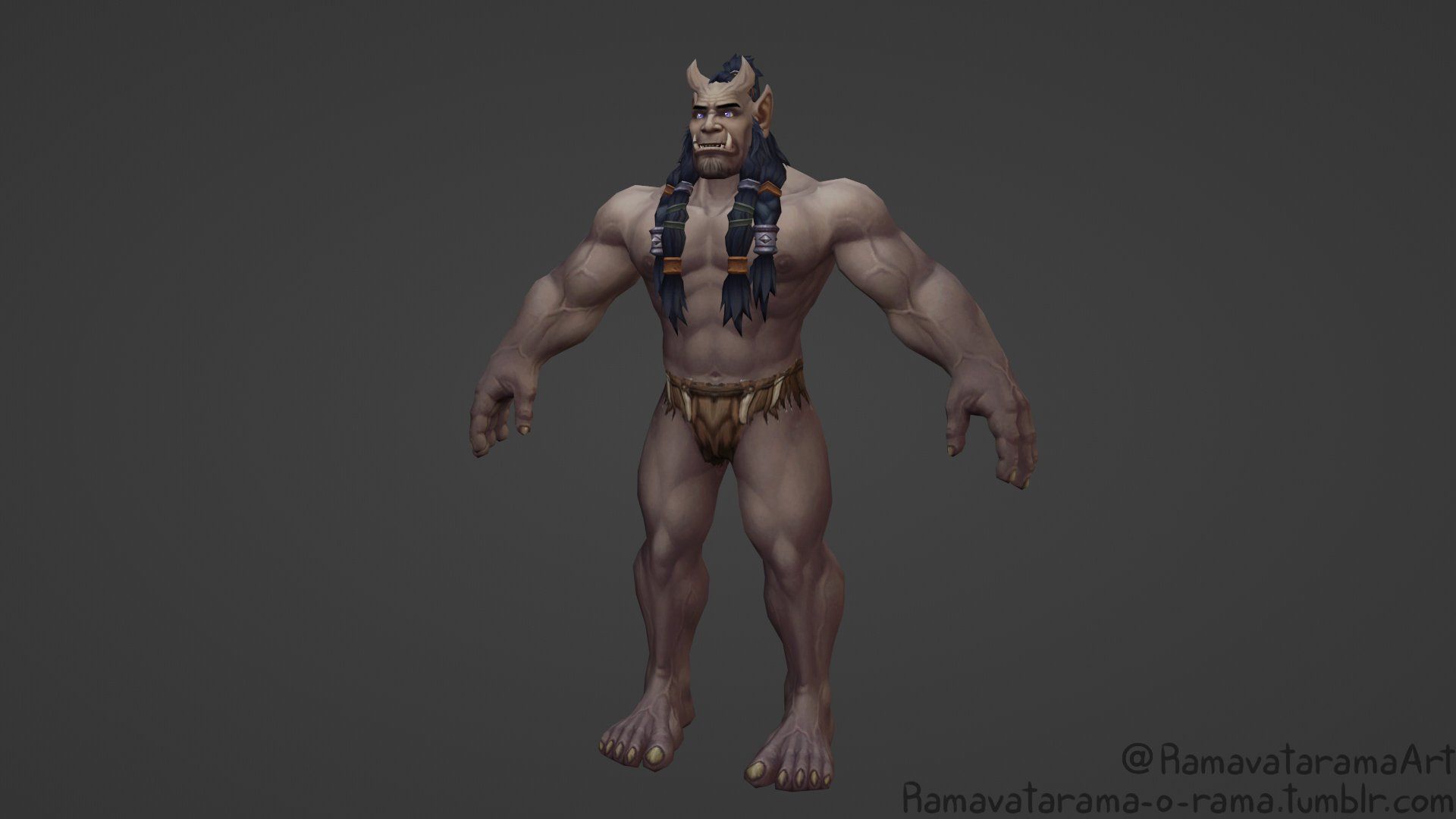 Полуорк-полудреней в World of Warcraft. Автор: Ramavatarama