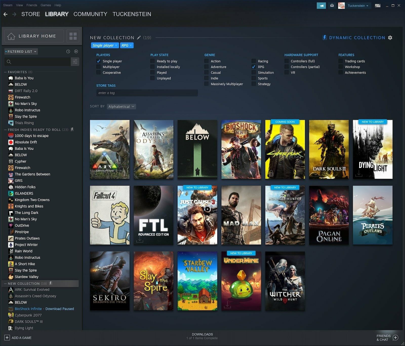Новый интерфейс библиотеки Steam; источник: Valve