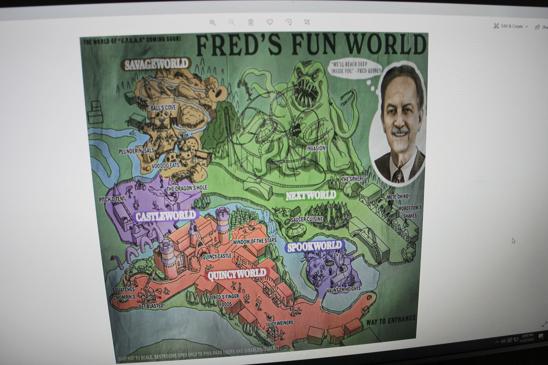 Карта Fred&rsquo;s Fun World.
Источник: reddit