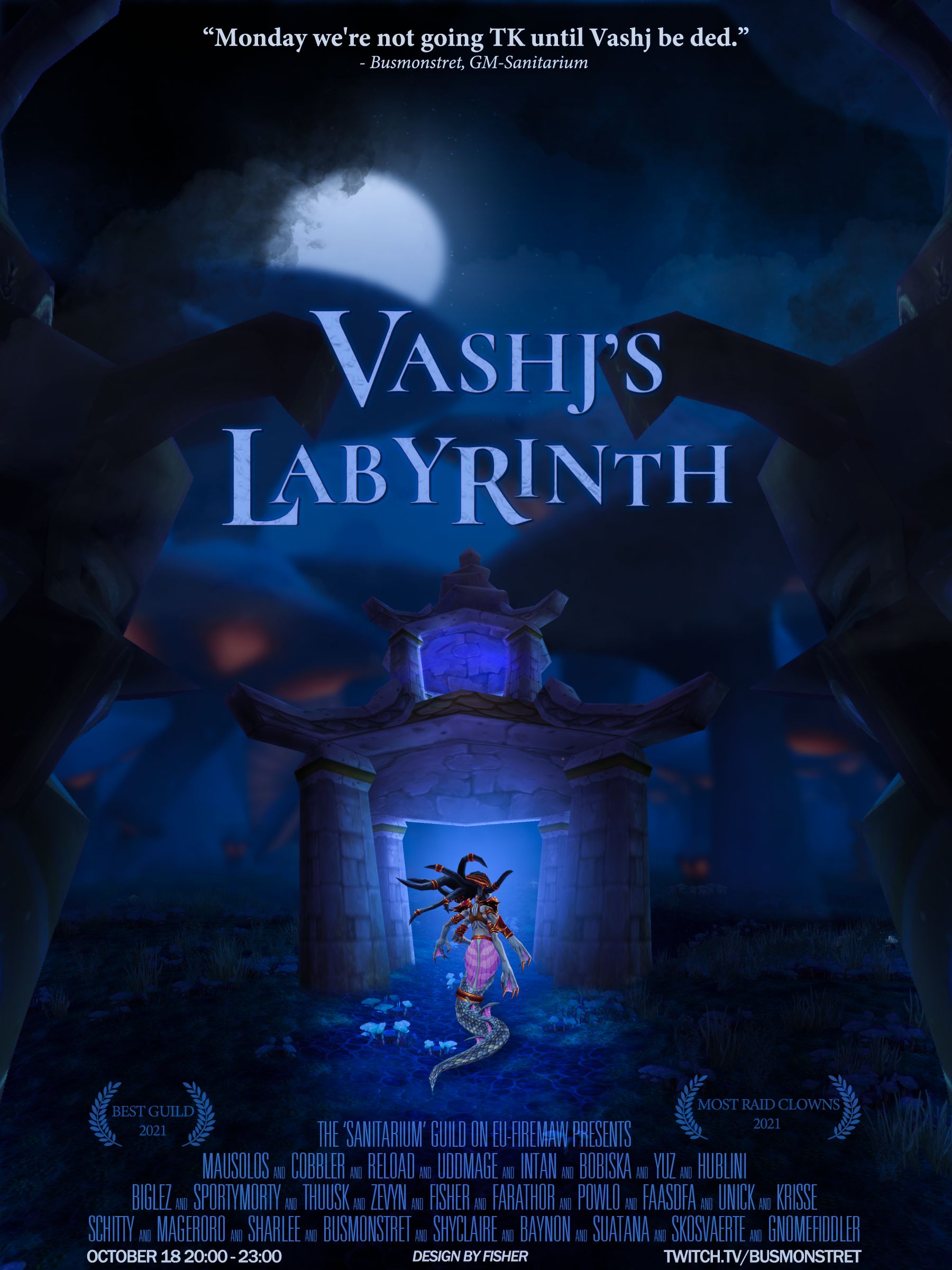 Пародия на постер фильма в World of Warcraft. &laquo;Лабиринт фавна&raquo; / Pan\'s Labyrinth (2006). Источник: reddit