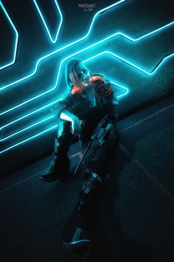 Косплей на Ви из Cyberpunk 2077. Косплеер: Анна Алексеева. Фотограф: Дмитрий Габдукаев. Источник: vk.com/brickus_cosplay
