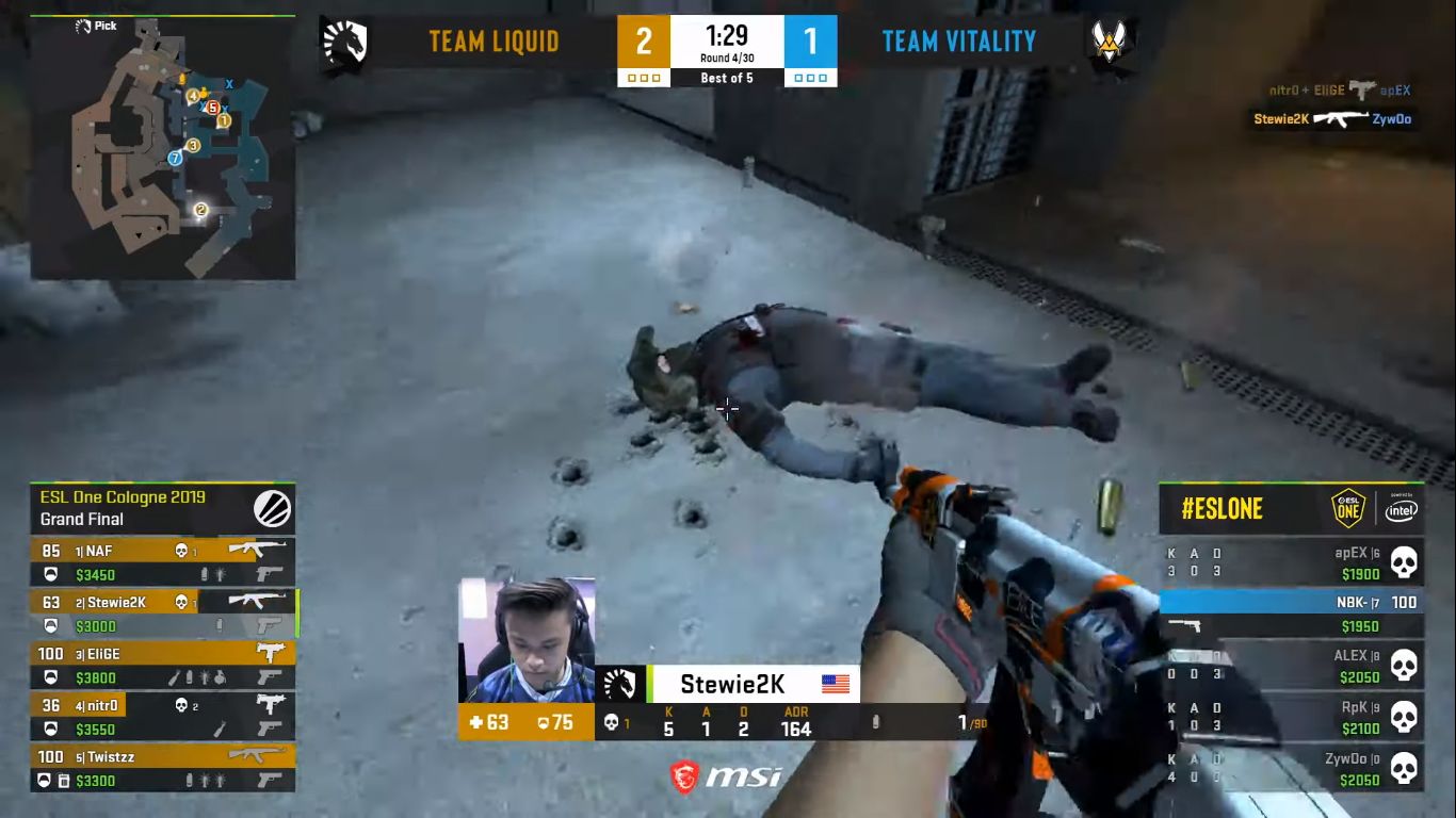 Стёб Stewie2K над ZywOo.