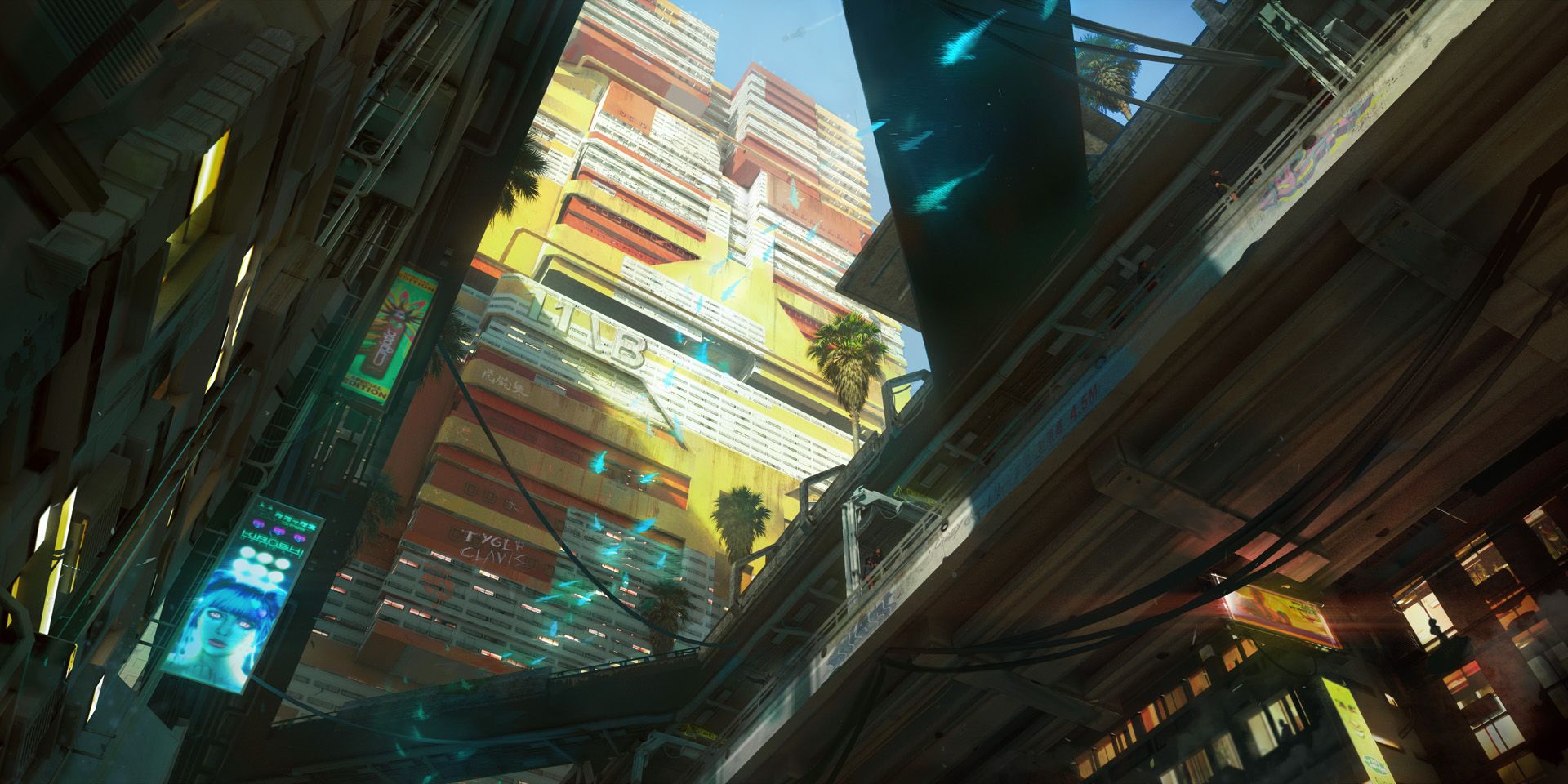 Концепт-арт района Уэстбрук города Найт-Сити, Cyberpunk 2077 | Источник: CyberpunkGame / twitter.com/