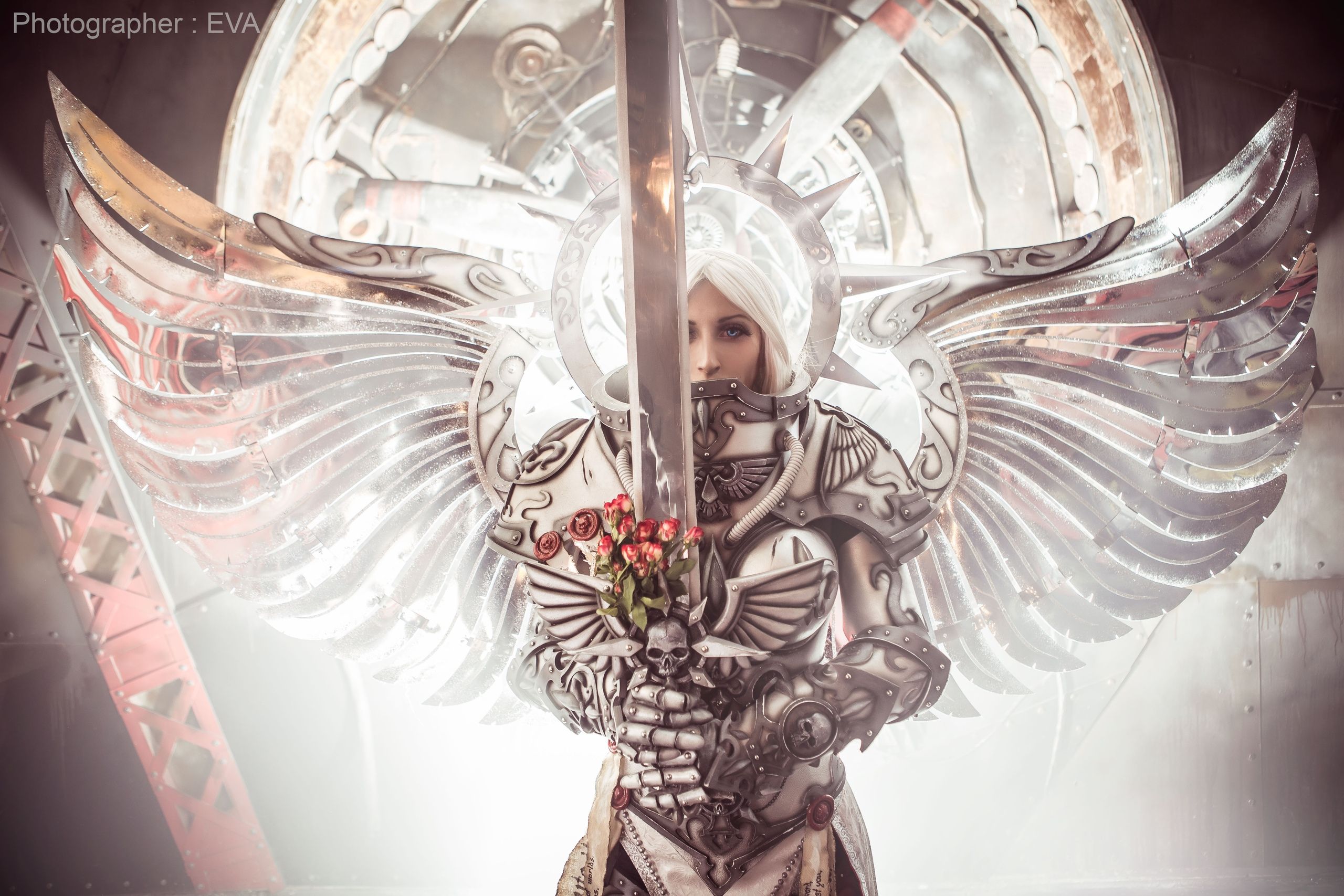 Косплей на Saint Silvana, Adeptus Mechanicus. Warhammer40000. Косплееры: Вrickus, Uchiha Madara, Dominion Terran. Источник: vk.com/eva_cosplay