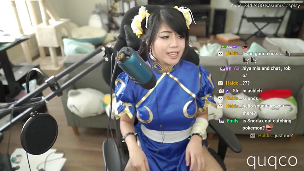 Косплей на Chun-Li из Street Fighter. Источник: twitch.tv/quqco