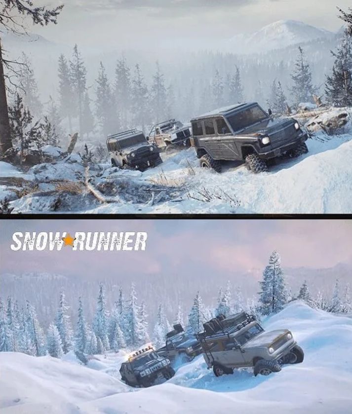 Сравнение The Day Before и SnowRunner. Источник: reddit