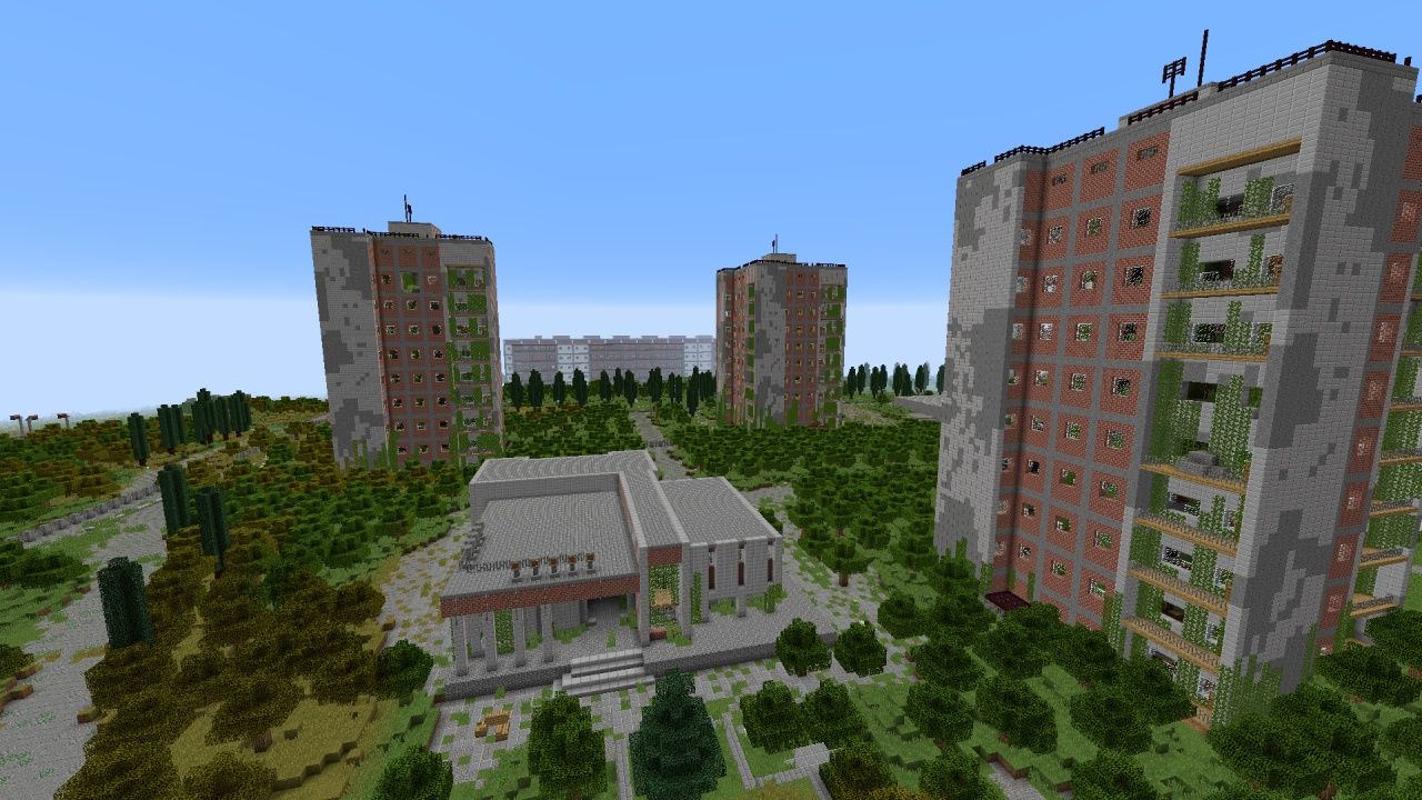 Чернобыльская АЭС в Minecraft. Источник: planetminecraft.com
