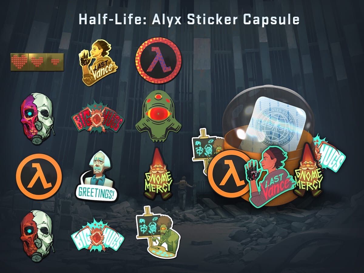Наклейки Half-Life: Alyx для CS:GO