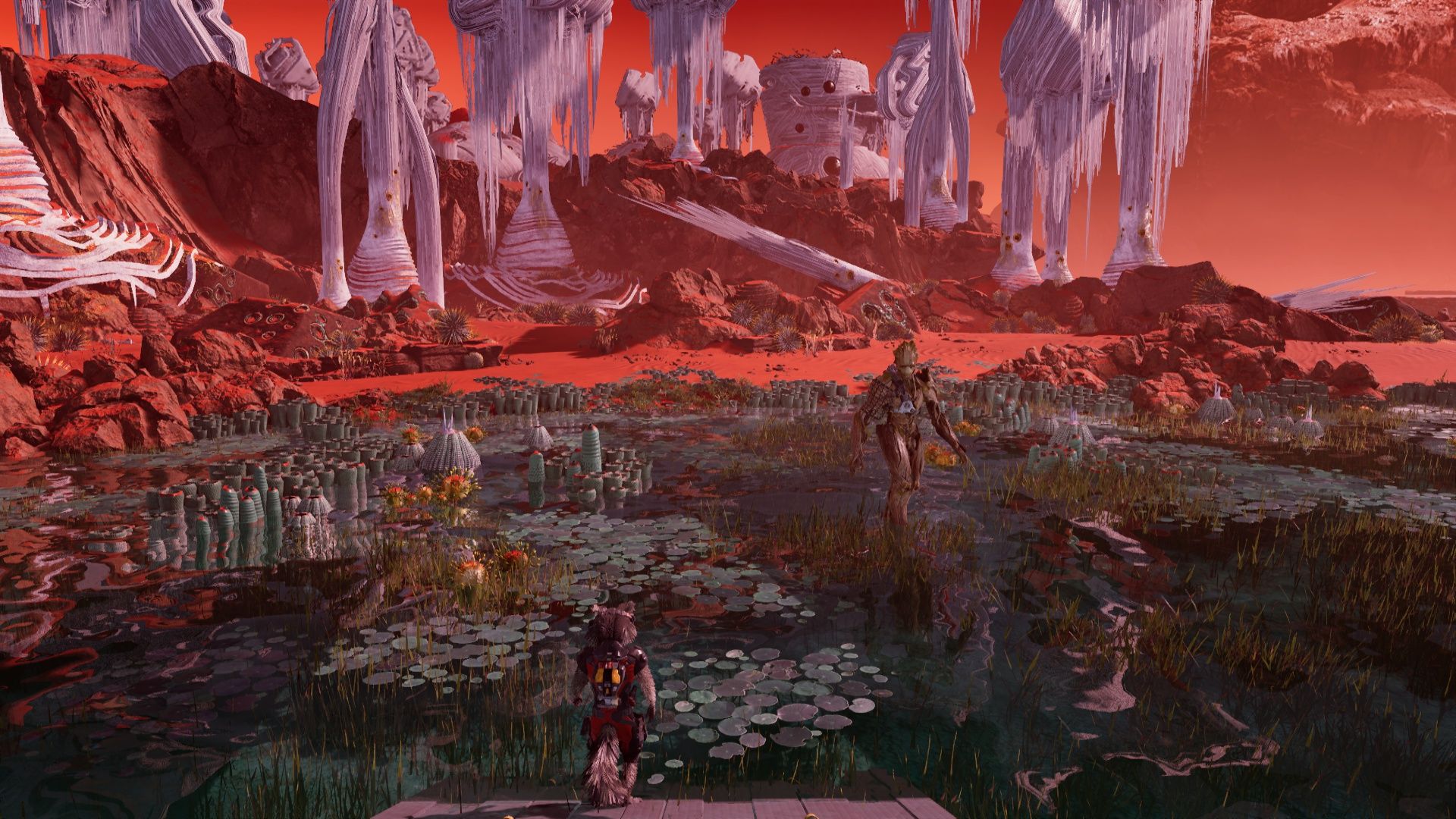 Одна из планет, которую посетят Стражи во время своего путешествия. Скриншот из Marvel\'s Guardians of the Galaxy