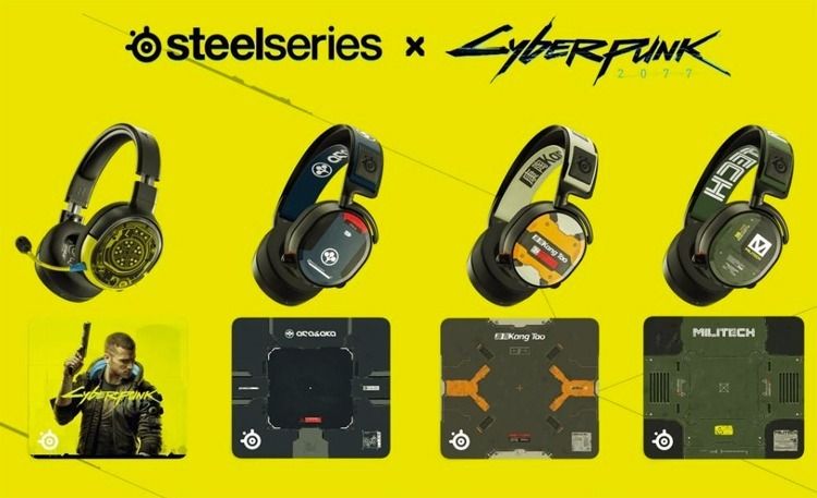 Наушники SteelSeries Cyberpunk 2077 Collection.