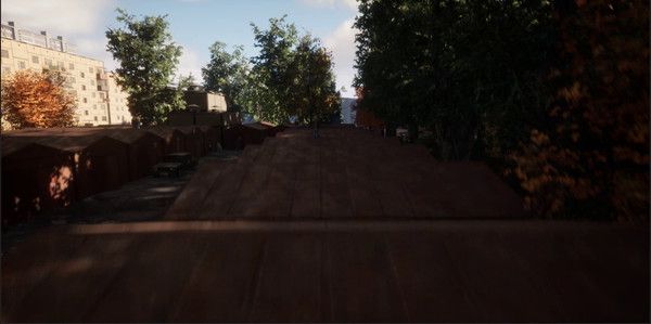Скриншот из симулятора прыгания по гаражам | Источник: Steam