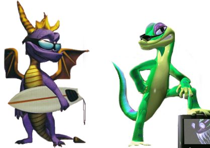 Короли платформеров эпохи PS1 &mdash; Spyro и Gex. Автор: BlueRiver2991 / reddit