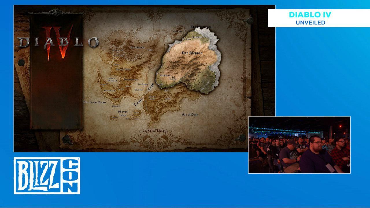 Карта мира Diablo IV. Источник: BlizzCon 2019