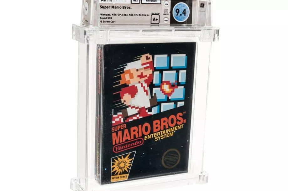 Проданный картридж Super Mario Bros. с черной обложкой