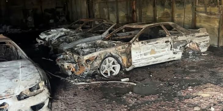 В Дублине сгорел гараж с дорогостоящими машинами, принадлежавшими блогерам-дрифтерам