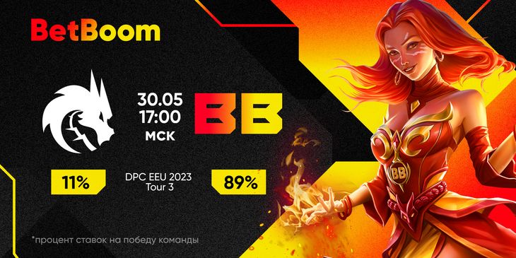 89% клиентов BetBoom уверены в победе BetBoom Team над Team Spirit на DPC 2023: S3